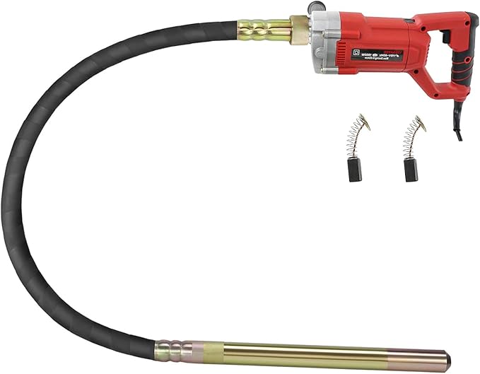 Electric Concrete Vibrator 1800W 110V, Handheld Concrete Vibrator, 5500RPM, Electric Concrete Vibrating Tool With 6.6ft Shaft Rod, Portable Pencil Cement Vibrator Remove Air Bubble and Mix Concrete