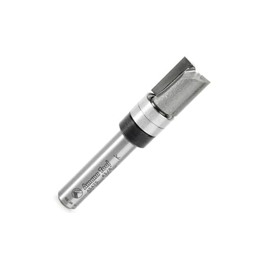 Amana Tool - 45475 Carbide Tipped Flush Trim Plunge Template 3/8 Dia x 1/2 x 1/4" Shan