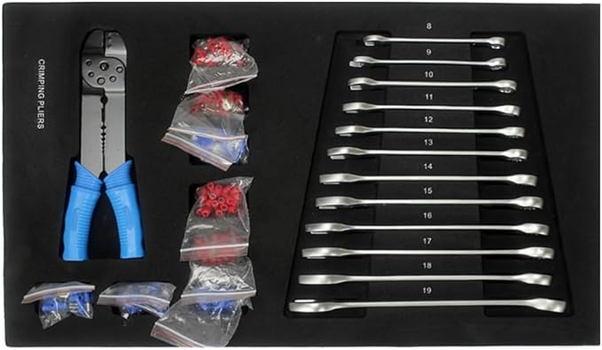 Campfun 238PCS Tool Set, 4 Drawers Rolling Tool Box with Tool Sets, Metal Tool Storage Cabinet for Home, Tool Cart Mechanics Kit Organizer for Garage Workshop Repair Shop, Blue