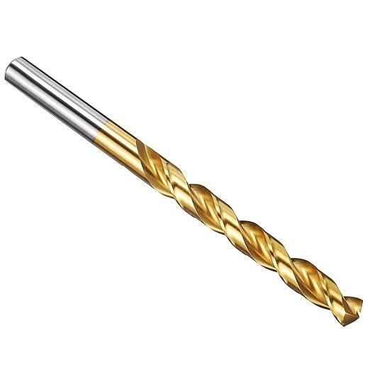 PATIKIL 8.6mm Drill Bit, M42 8% Cobalt High-Speed Steel Jobber Straight Shank 135° Titanium Nitride (TiN) Coated for Hard Metal Stainless Steel - 1 Pack