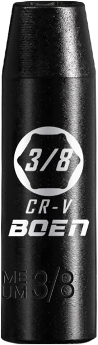 BOEN 1/2" Drive Deep Impact Socket,3/8 Inch Premium Socket,SAE,6 Point,Cr-V Steel with Laser Marking - Strong and Durable
