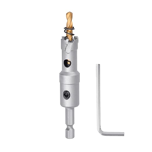 14mm (5/9 inch) Carbide Hole Saw, Hex Shank, Stainless Steel, Sheet Metal, Aluminum Alloy, Iron, Metal, Wood