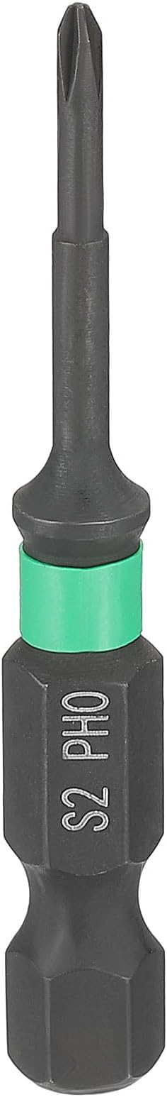 HARFINGTON #0 Impact Phillips Screwdriver Bit PH0 1/4" Hex Shank 2" (50mm) Length 0.1" Rod Magnetic Cross Head Drill Bits S2 Steel Industrial Screw Drivers for Impact Power Tools