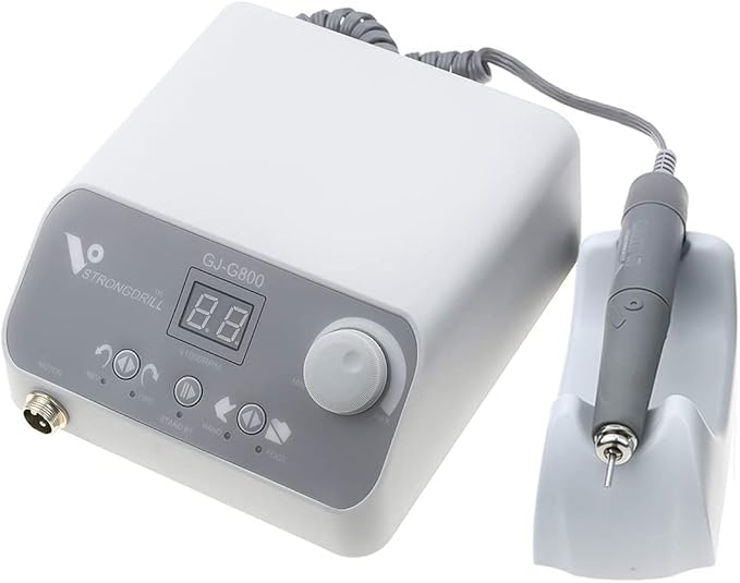 Angled Lab Grinder Tool G800, 50000RPM Brushless Electric Grinder with Grey Handle for Lab/Jewelry/Ceramics/Silicone/Glasswork