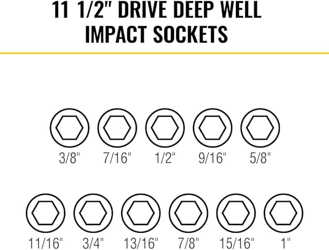 Klein Tools 65111IMPCT KNECT Deep-Well Impact Socket Set, 1/2-Inch Drive, SAE, Color Coded, MODbox Case, Impact Adapter and Extension, 14-Piece