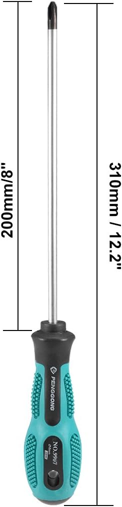 uxcell #2 Phillips Screwdriver 8 Inch Round Shaft Non Slip Comfortable Handle