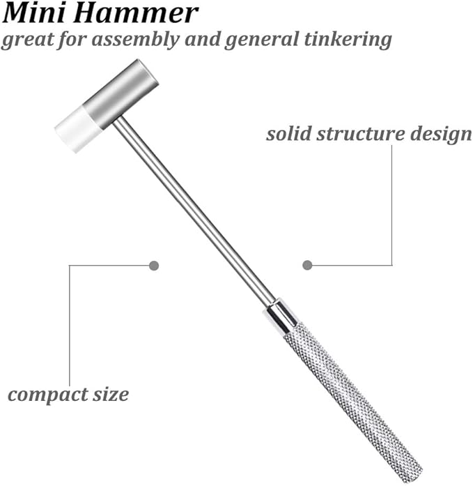 Dual Head Small Hammer, Little Mallet for Home Project, crafts, Mini Hammer for Repairing Watch, Tuning, Woodworking, Handcraft, Leather, Instrument
