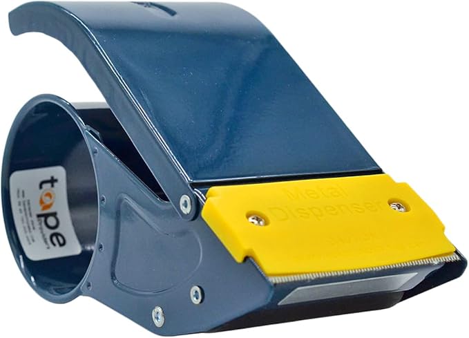 WOD Excell ET-366 Heavy Duty Metal Frame Filament Strapping Tape Dispenser: Fits 3 inch Wide, Blue