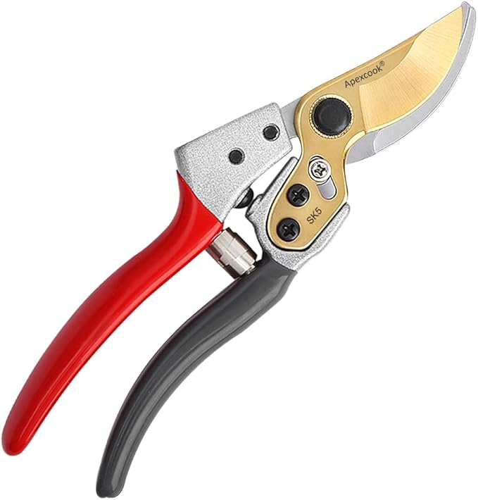 Professional gardening shears, made of SK5 stainless steel material, sturdy and durable, Dual color anti slip handle is easier to use 竊똞nd suitable for various tasks such as gardening pruning