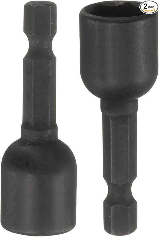 uxcell 2Pcs 1/4" Hex Shank 11mm Magnetic Hex Socket 48mm Length, CR-V Steel Quick-Release Impact Driver Socket Wrench Screw for Impact Drill Power Nut Setter