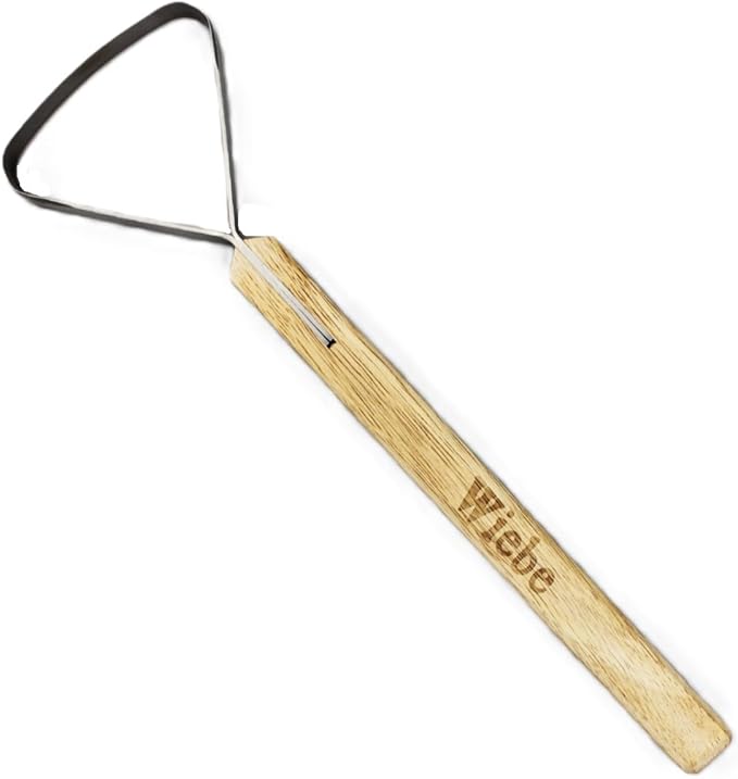Wiebe Pelt Scraper, Dual-Edge Forged Steel Fleshing Tool with Wood Handle ??Precision Hide Scraper for Muskrat, Mink, Small Game & Taxidermy Detail Work