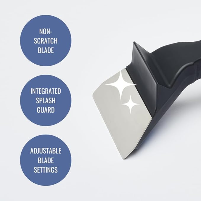 Heavy Duty Gibbs Griddle Scraper, Latest Concept in Griddle Cooking and Cleaning, 5 Replacement Blades, Commercial and Domestic Quality