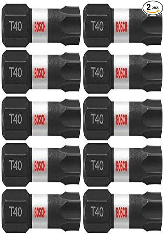 BOSCH ITT40102 2-Pack 1 In. Torx #40 Impact Tough Screwdriving Insert Bits