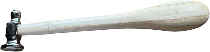 Steel Bench Block with Wooden Handle Hammer Set, Jewelry Stamping Making Tools for Crafting