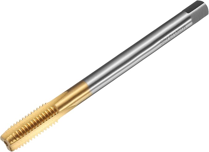 uxcell Metric Thread Tap M10 x 1.5 H2 110mm Straight Flute Screw Thread Milling Machine Taps Threading Tapping Repair Tool