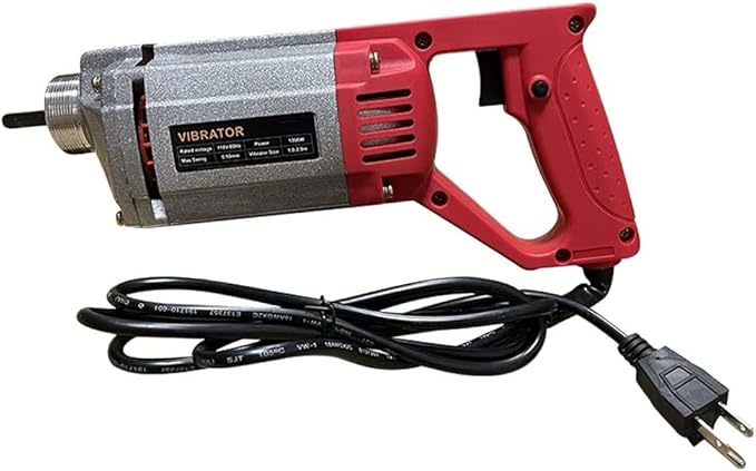 1300W Handheld Electric Concrete Vibrator Vibrating Power Tool, Air Bubble Remover, 6.6 feet Flex Hose Immersion Shaft, Aluminum Casing