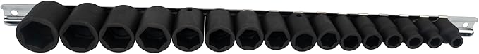 Genius Tools 16 Piece 3/8" Dr. Metric Impact Socket Set TF-316M