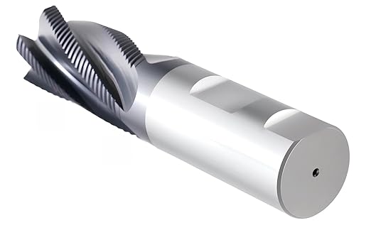 Accusize Industrial Tools Fine Tooth M42 8% Cobalt Tialn Roughing End Mill, 1'' Diameter, 1'' Shank Diameter, 2'' Flt Length, 4-1/2'' Oal, 1104-0001