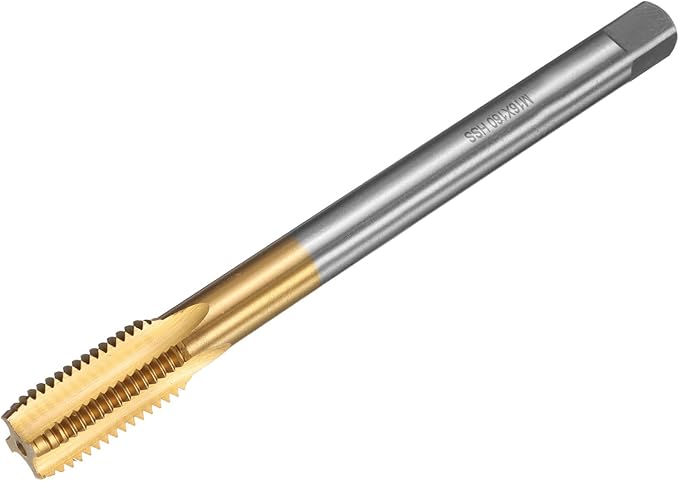 uxcell Metric Thread Tap M16 x 2 H2 160mm Straight Flute Screw Thread Milling Machine Taps Threading Tapping Repair Tool