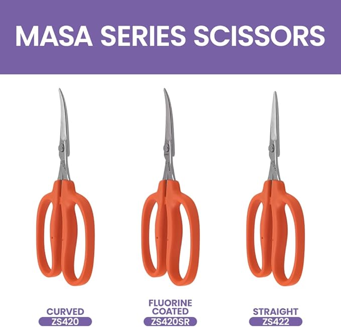 Zenport ZS420SR Curved Zen Masa Trim Scissors with Flourine Coating