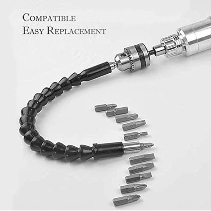 22Pcs Flexible Screwdriver Drill Bit Extension - Drill Bit Extender Holder Set Shaft Tip for Computer Chassis, Electrical Cabinets, Furniture etc