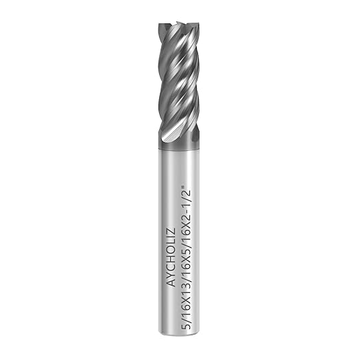 Carbide End Mills 5/16??4 Flute Square Nose CNC Milling Bits, Carbide Rod from GESAC, for TC4/18 Titanium Alloy, 1.4848/1.4837 Steel, Stainless Steel, High Temperature Alloy