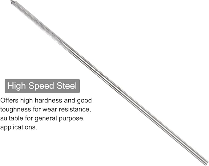 uxcell Chucking Reamers, 1.1mm H7 Metric Machine Reamer Drill Bit for Metal Wood Hole Reaming, Straight Flute High Speed Steel Tool