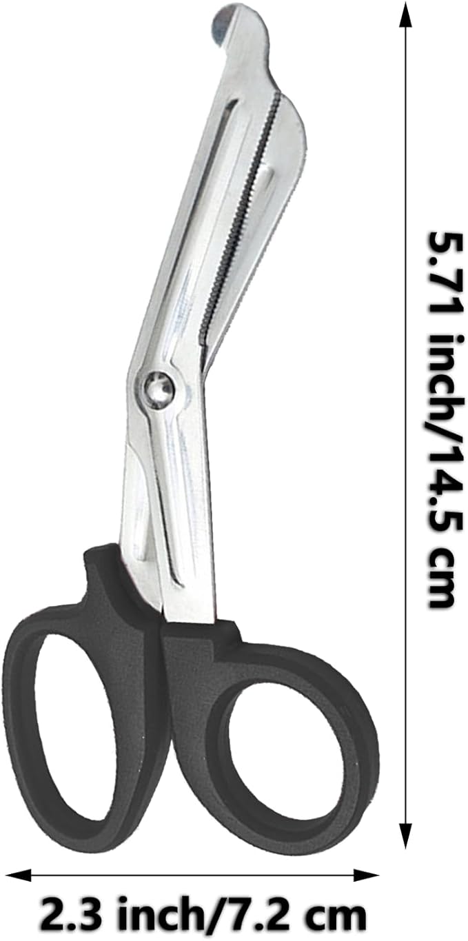 20 Pack EMT Trauma Shears, 5.7 Inch Bandage Scissors, Stainless Steel, Ergonomic, Ambidextrous, Black