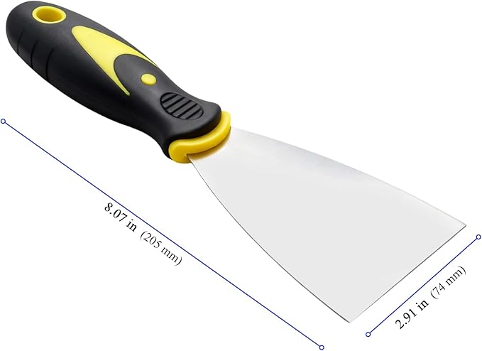 15 Pack 3 Inch Putty Knives Set, Heavy Duty Stainless Steel Scraper for Drywall Repair, Plaster Scraping, Wallpaper Removal