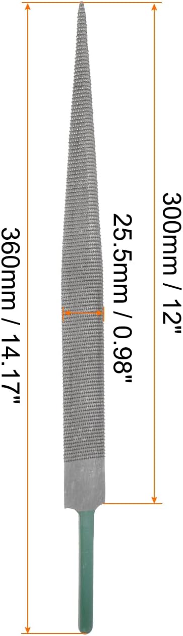 HARFINGTON Hardwood File 12" High Carbon Hardened Steel Fine Teeth Woodworking Hand Rasp for Carving