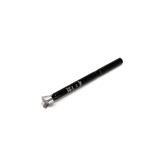 Fisch Black Shark Forged Steel Forstner Drill Bit for Woodworking, Precision Wave Design, Clean Cuts in Hardwoods, MDF, and Plywood, FSA-381006, Made in Austria (7/16 inches)