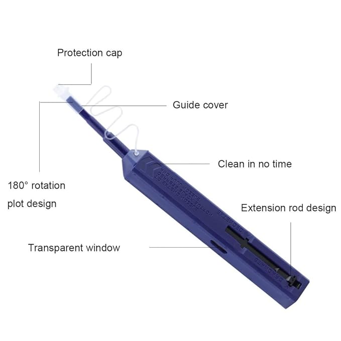 Zenithra Fiber Optic Cleaner,Fiber Optic Cleaning Pen 1.25mm Ferrules LC/MU FTTH Connector Cleaning Tools with 800+ Times