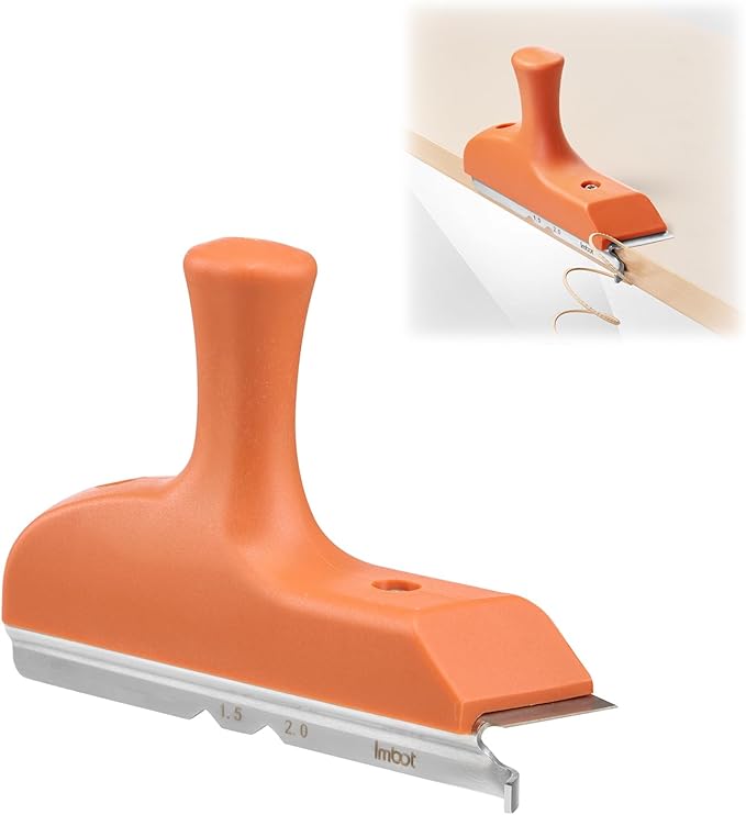 Imbot Edge Banding Trimmer With Stainless Steel Blade，Woodworking Trimmer For Deburring, Edge Planing,Correcting Wood Edges, Woodworking, Veneer, Edge Banding Trimming Tool, Gift For Dad.