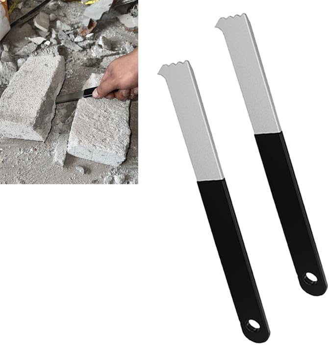 2 Pcs Paver Removal Tool, Paver Removal Tool with Dual Joint Scraper, Micro Toothed Grooves and Non-Slip Rubber Grip for Lawn, Garden, Brick, Patios, Blocks and Pavers Replacement