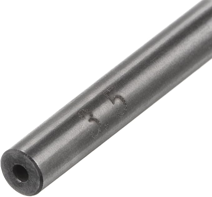 uxcell Chucking Reamer 3.5mm, H7 HSS Lathe Machine Reamer 6 Straight Flutes, Round Shank Milling Cutting Tool, Metric Reaming Drill Bit for Stainless Steel Metal Hole