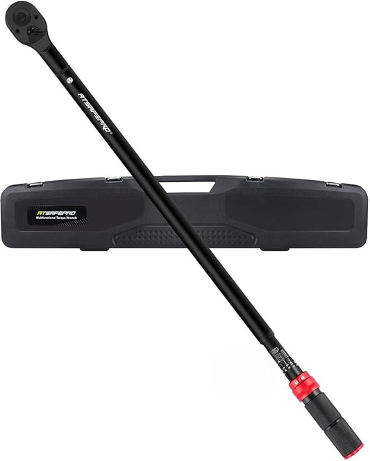 ATsafepro 3/4 Torque Wrench 100-650 Ft-Lb ??짹3% Accuracy, Reversible 48-Tooth Ratchet, Cr-V Steel, Dual Scale, 3/4" Drive Click Heavy Duty Precision Torque Wrench for Truck, RV, Heavy Equipment