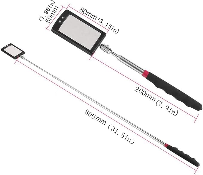 Telescoping inspection mirror with LED lights竊똅lexible Claw Grabber Tool Magnetic 4 Claw Picker. Combination tool set. Easy to extendable observe and grab the items in the gap picker upper grabber