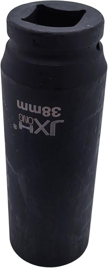 1-Inch Drive Metric Extra Deep Impact Socket, Heavy-Duty,6-Point, 6.3-Inch Long, Heat-Treated Cr-V Steel (38mm)