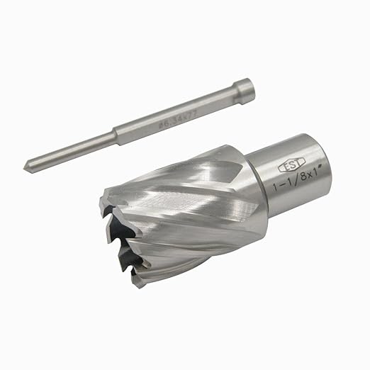 EST HSS M2AL Annular Cutter 1" DOC with 3/4" Weldon Shank for Magnetic Drill Press (D1-1/8" X 1")