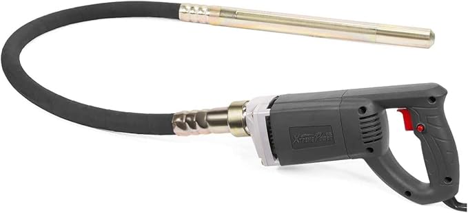 XtremepowerUS 780W Handheld Vibrator Construction Insertion 5,000VPM Flexible Shaft Portable Pencil Cement Vibrator Remove Air Bubble and Mix Concrete