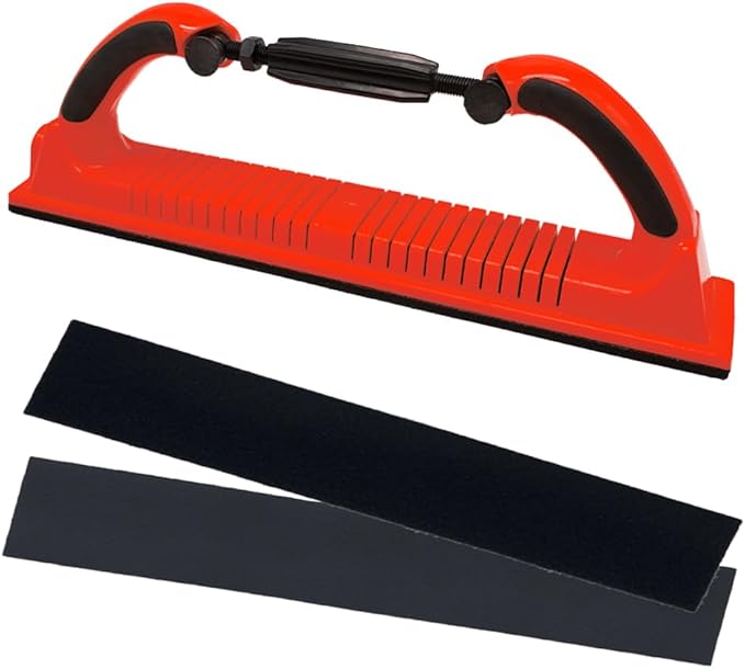 Adjustable Radius Flex Longboard Hand Sanding File Block with Hook & Loop Backing & PSA, Use Continuous Rolls, Sanding Blocks Auto Body, Sanding Blocks for Wood, Manual Sanding Tool