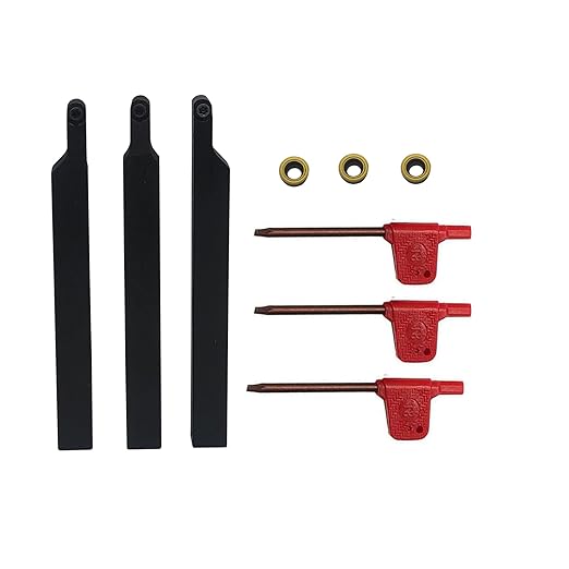 3/8??1/2" SRACR SRACL SRDCN1010/1212 H06 Lathe Turning Holders Lathe Turning & Profiling Tool Holder with RCMT0602 Round Carbide Milling Inserts (3pcs 3/8??Holders with Yellow Inserts)