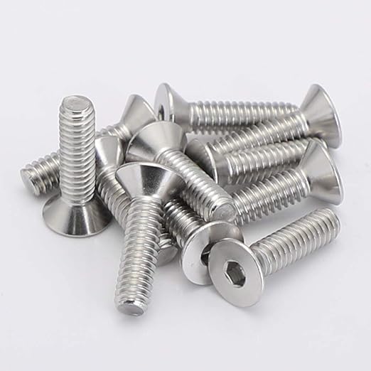 MewuDecor 1/4-20 x 1 Flat Head Socket Cap Screws Countersunk Bolts, Allen Socket Drive, Stainless Steel 18-8 (304), Bright Finish, 50 PCS