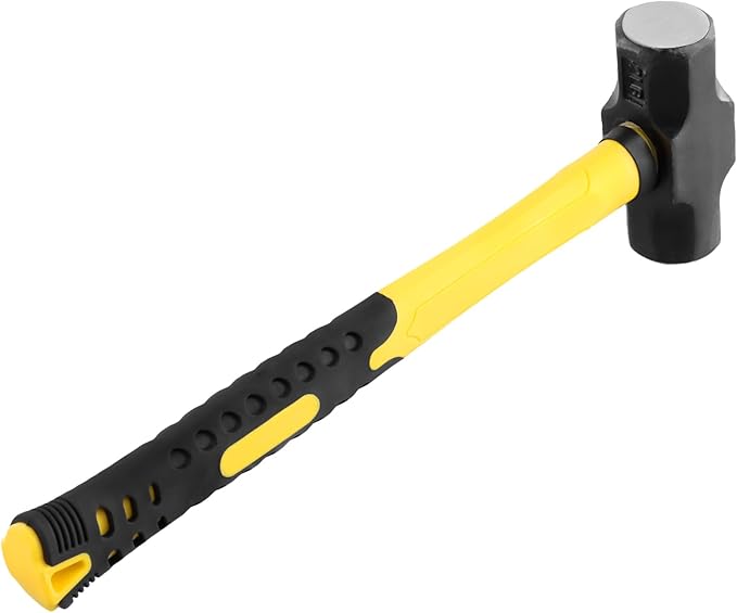 3 PCS 2lbs Sledge Hammers with Shock Absorption Handles, Solid Steel Heads, High Impact Tool Hammers for Dismantling, Fixing, Knocking
