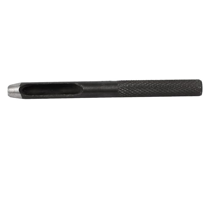 uxcell 4mm Dia Metal Knurled Shank Hollow Hole Punch for Leather Gasket Strap