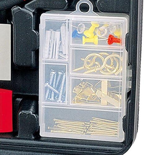 Apollo Tools 135 Piece Household Tool Set with Pivoting Dual-Angle 3.6 Volt Lithium-Ion Cordless Screwdriver ??Includes Most-Needed Tool Selection and Hanging Assortment- Red - DT0773