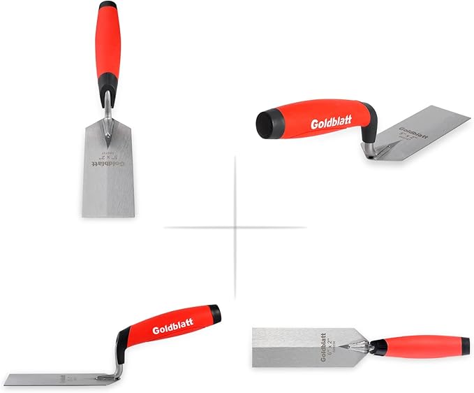 Goldblatt Industries Margin Trowel set, 6"X2" & 5"X2", Professional Masonry Flooring Tool for Concrete, Cement, Tile