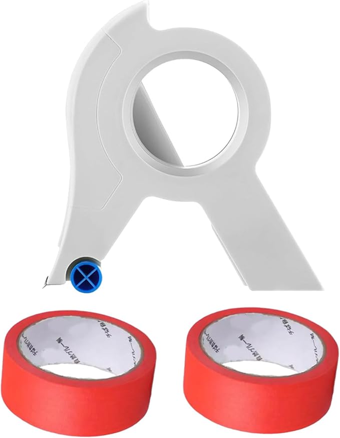RSHuiOUXX Painter Tape Applicator with 22Yard Long Painter Tape Masking Tape Dispenser for Trim Window Door Home Decoration