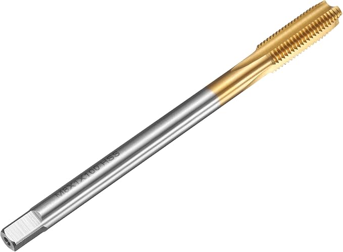 uxcell Metric Thread Tap M8 x 1 H2 100mm Straight Flute Screw Thread Milling Machine Taps Threading Tapping Repair Tool