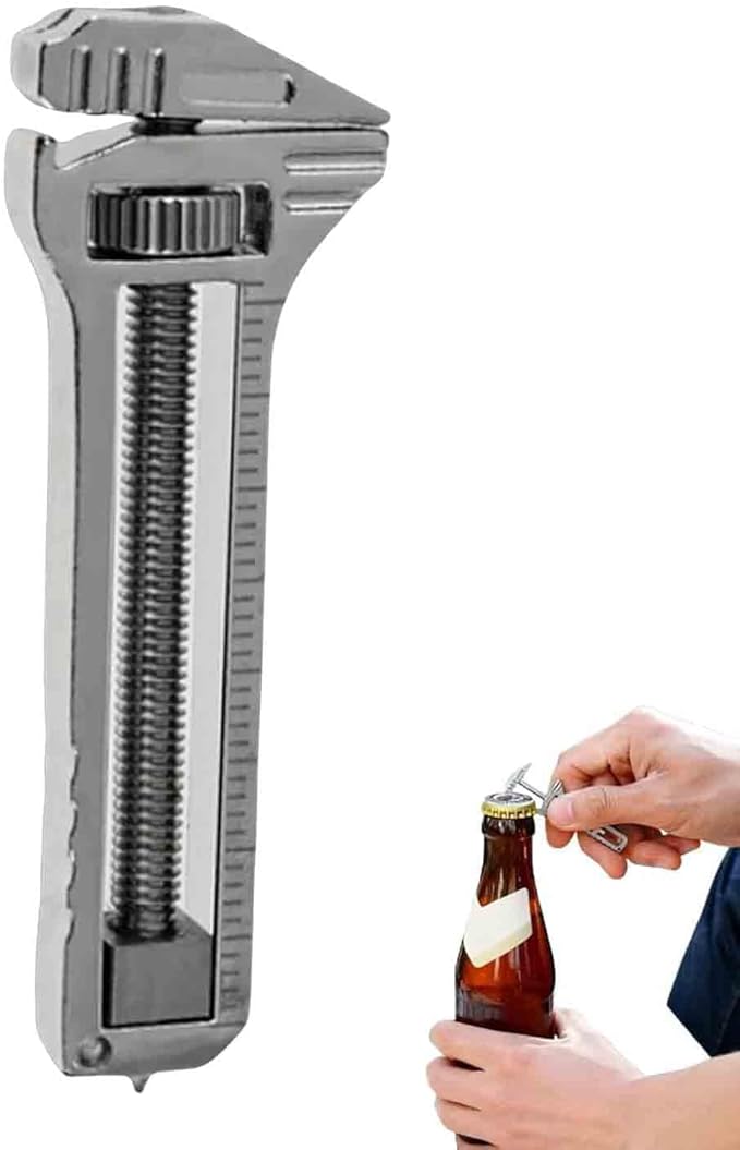 Compact Titanium Multitool, Mini Multitool Wrench, Adjustable Alloy Pocket Tool, Bottle Opener Keychain, Nail Puller, Multi-Functional Tool, For Outdoor Camping Hiking